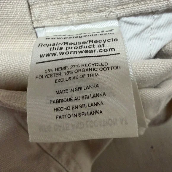 Patagonia All-Season Hemp Canvas Overalls Womens Medium Cream Tan 21600 - Picture 3 of 7